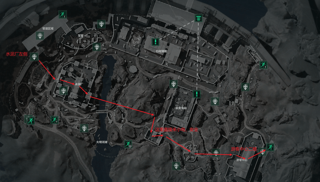 水泥厂附近路线